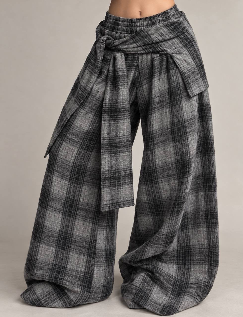 Shift Pant – Grey Plaid