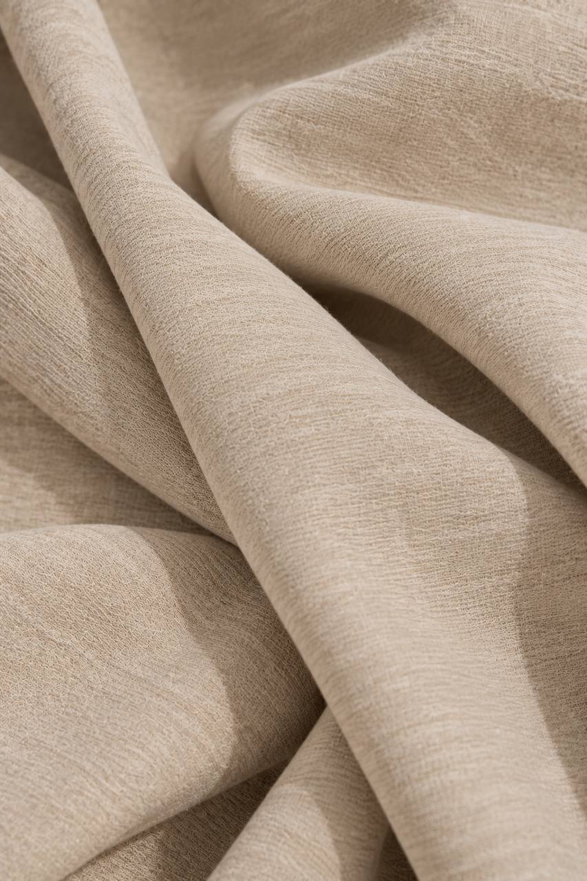 Draped Wide-Leg Pants – Beige